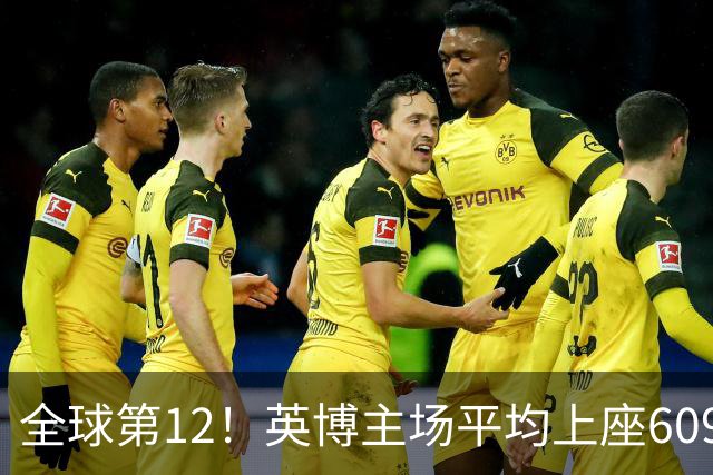 全球第12！英博主场平均上座60970人，高于利物浦阿森纳曼城等队